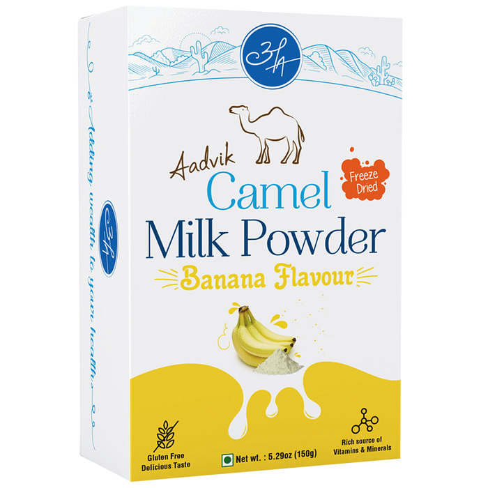 Aadvik Camel Milk Powder Sachet (30gm Each) Banana Freeze Dried