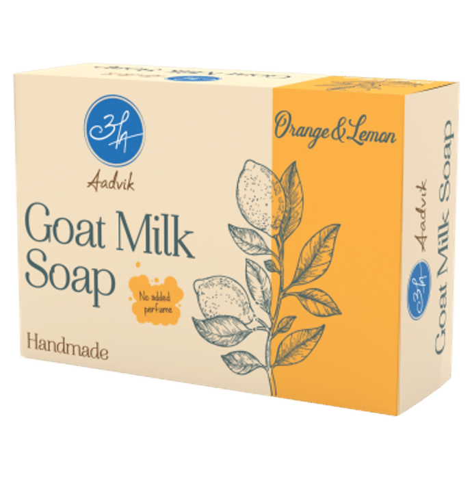 Aadvik Handmade Goat Milk Soap Orange & Lemon