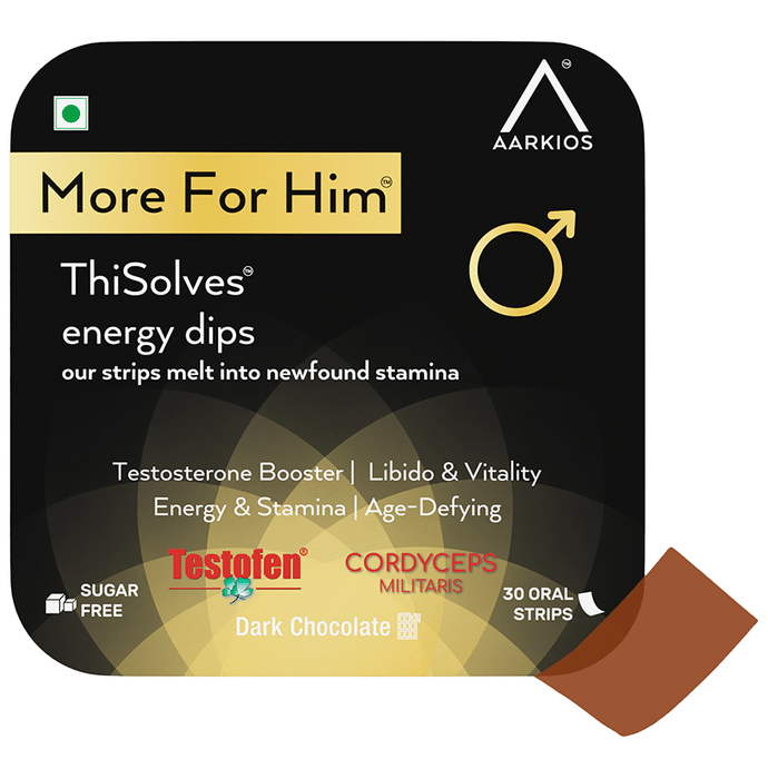 Aarkios More For Him ThiSolves I Disintegrating Strip Dark Chocolate Sugar Free