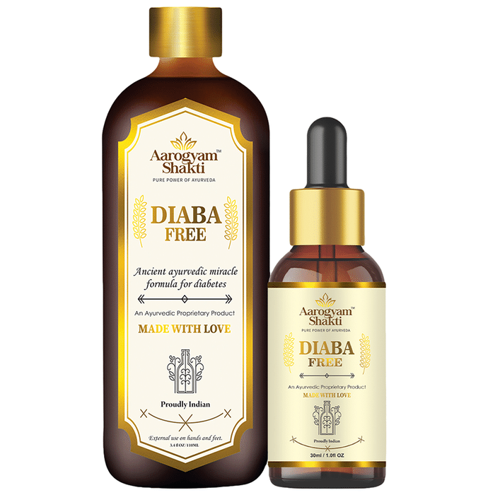 Aarogyam Shakti Diaba Free Liquid (110ml & 30ml)